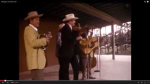 Camp Springs stage in 1970, still from Bluegrass Music, Country Soul with Lilly Brothers and Tex Logan