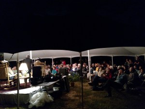 View from Miles' house of the celebration